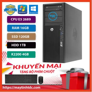 Máy Trạm HP Workstation Z420 CPU E5 2689 | Ram 16GB | SSD 120GB | HDD 1TB | Quadro K2200