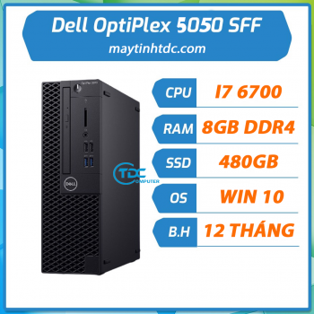 Case máy tính để bàn DELL Optiplex 5050 SFF i7 6700 | RAM 8GB | ổ cứng SSD 480GB.