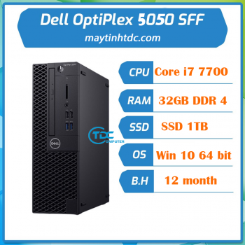 Case máy tính để bàn DELL Optiplex 5050 SFF i7 7700 | RAM 32GB | ổ cứng SSD 1TB.