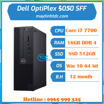 Case máy tính để bàn DELL Optiplex 5050 SFF i7 7700 | RAM 16GB | ổ cứng SSD 512GB.