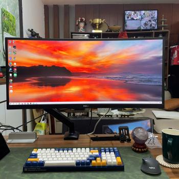 Màn hình DELL Ultrasharp U3415W 2K IPS , Tích hợp LOA cực to. Hàng like new , có hộp