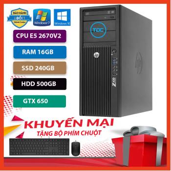 Máy Trạm HP Workstation Z420 CPU E5 2670 V2 | Ram 16GB | SSD 240GB | HDD 500GB | GTX 650TI